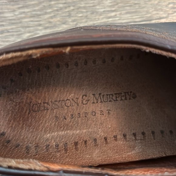 Johnston & Murphy Dress Shoes Mens 10 M Passport Saddle Oxford Brown Low 20-3606 main image 4